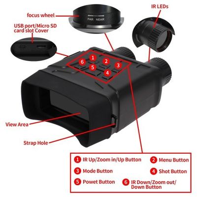 5X Digital Zoom Heat Sensitive Binoculars Night Vision R6 Night Vision Scope